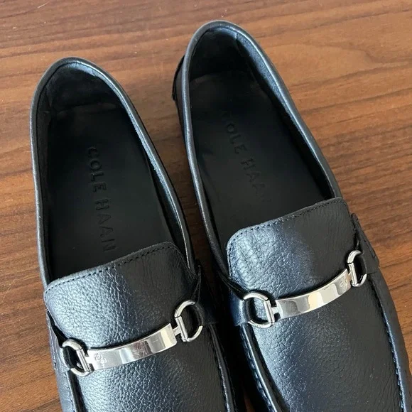 Cole Haan Horsebit Driving Loafers Navy Leather Slip On Mens Size 9.5M - Picture 7 of 9